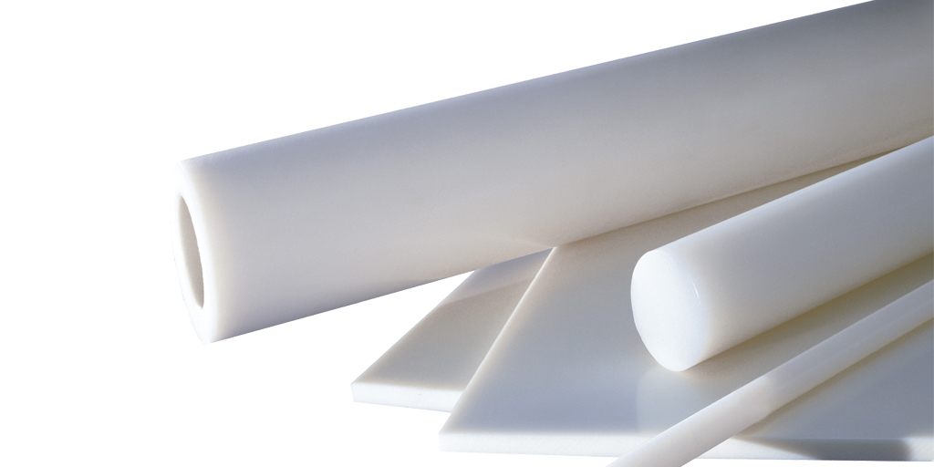 Barres et plaques blanches en PTFE